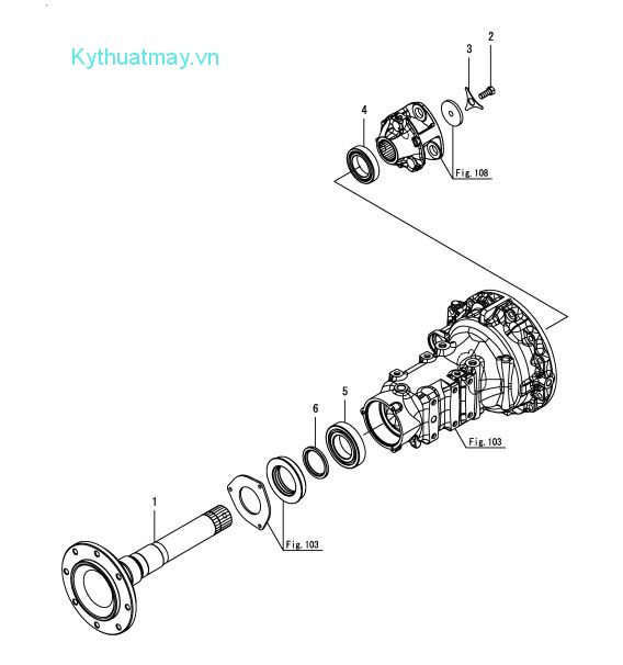 Trục bánh xe cầu sau